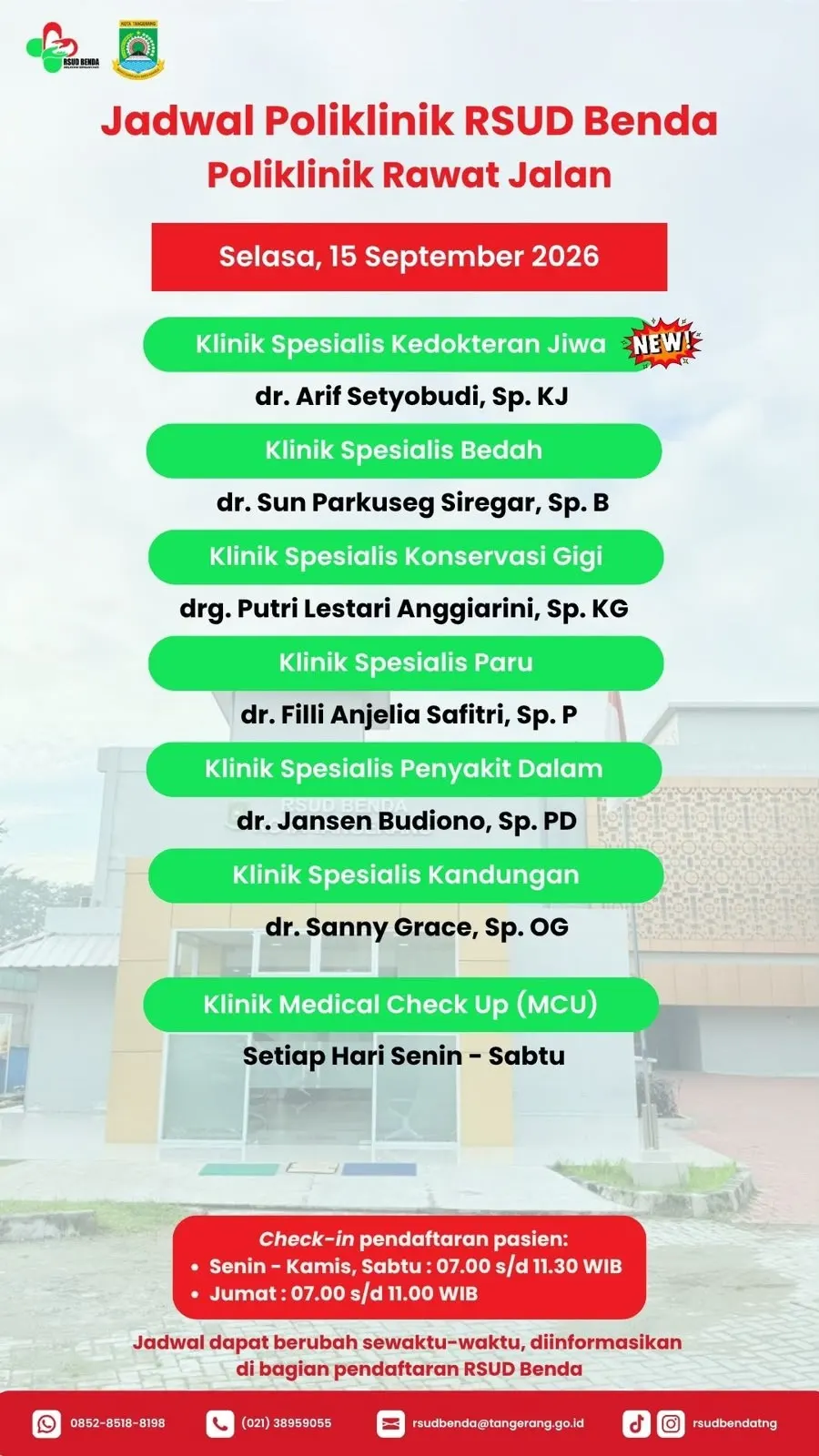 Informasi Jadwal Layanan