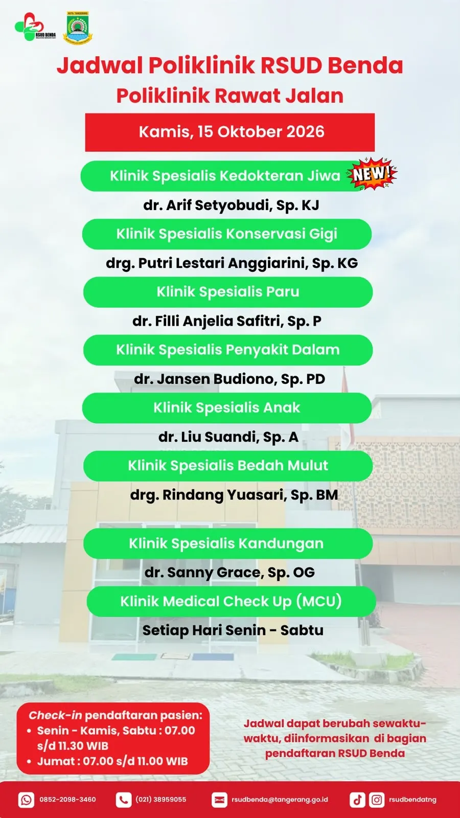 Informasi Jadwal Layanan